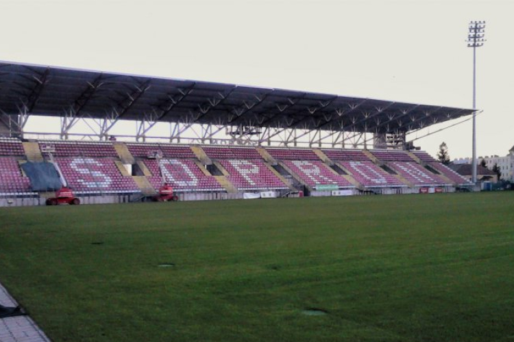 Edzőmeccs a városi stadionban
