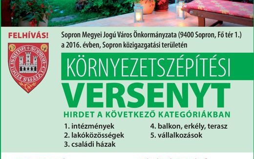 Környezetszépítési versenyt hirdet idén is a város