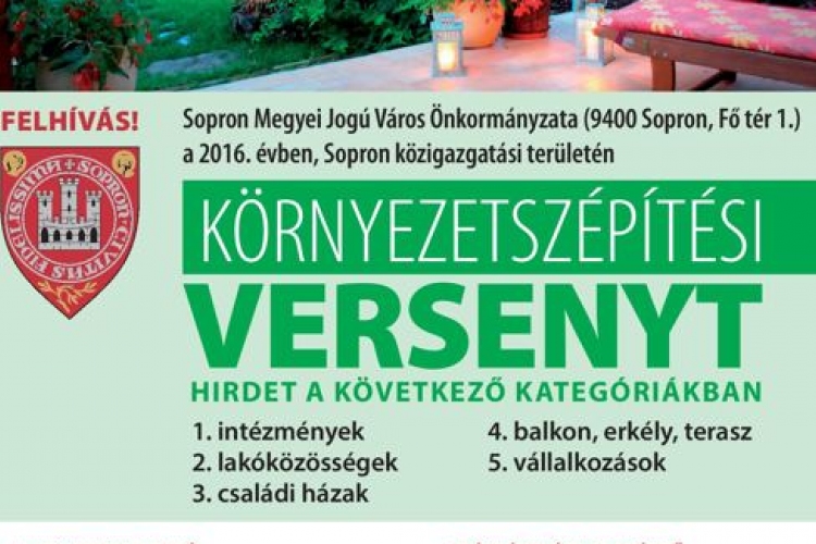 Környezetszépítési versenyt hirdet idén is a város